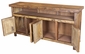 Rustic Wood Media Console with Natural Top