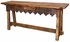 Rustic Wood Rancherita Sofa Table with Scalloped Front