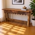 Rustic Wood Rancherita Sofa Table with Scalloped Front