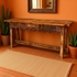 Rustic Wood Rancherita Sofa Table with Scalloped Front
