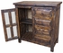Rustic Wood Sideboard with Glass Door