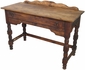 Rustic Wood Turned Leg Colonial Desk