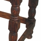 Rustic Wood Turned Leg Colonial Desk