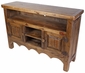Rustic Wood TV Stand Entertainment Credenza