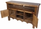 Rustic Wood TV Stand Entertainment Credenza