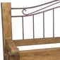 Rustic Wood & Wrought Iron Bench