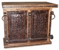 Rustic Wooden Bar with Wrought Iron
