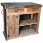 Rustic Wooden Bar with Wrought Iron