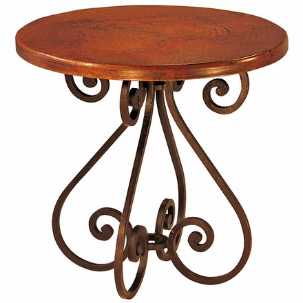 S Bistro or Dining Table with Copper Top