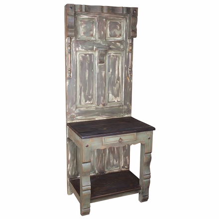 Sage Green Painted Wood Hall Stand - Exclusive Artisan Original