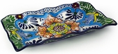 Scalloped Talavera Appetizer Plate - Margarita Pattern