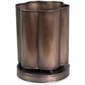 Scalloped Tin Waste Basket