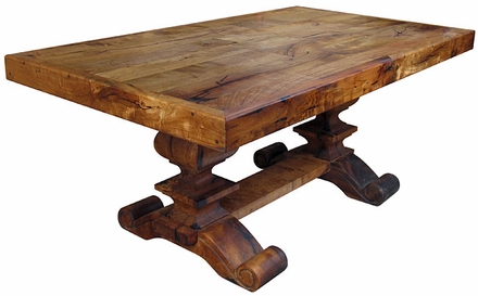 Scroll Foot Mesquite Dining Table