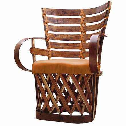 Set of 2 Cushioned Mayan  Equipale Chairs