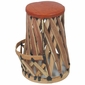 Set of 2 Equipale Bar Stools with Round Padded Seat