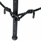Set of 2 Lariat Wrought Iron Bar Stools - Leather Padded Swivel Seat