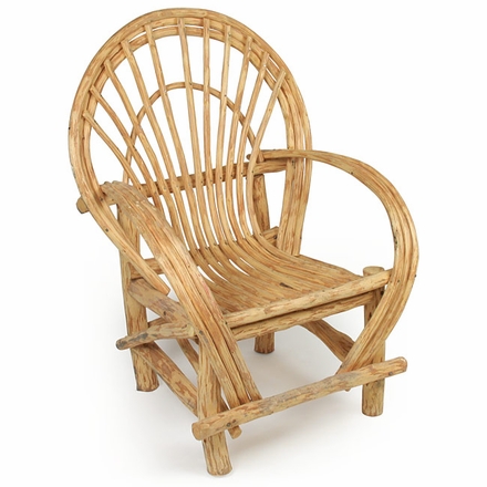 Set of 2 - Natural Bent Twig Armchairs - Rustic Patio Furniture