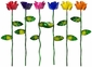 Set of 2 Painted Metal Roses - 16.5