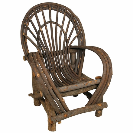 Set of 2 - Rustic Twig Armchairs - With Bark