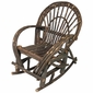 Set of 2 - Rustic Twig Rocking Chairs - With Bark