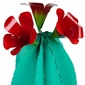 Set of 3 Metal Blooming Cacti Yard Art Sculptures