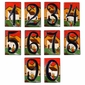 Set of 3 Talavera House Number Tiles - Embossed Southwest Village