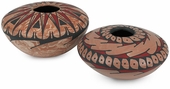 Short Mata Ortiz Pottery Vases - Set of 2