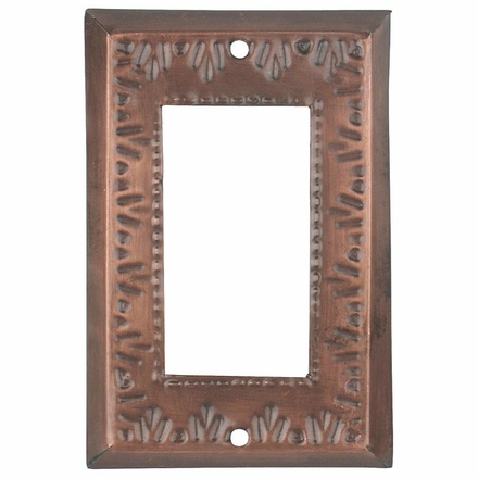 Single Rocker Tin Switch Plates - Flower