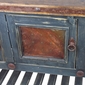 Slate Gray Old Wood Buffet with Iron Accents - 3 Door