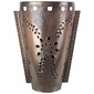 Slender Cone Punched Aged Tin Wall Sconce