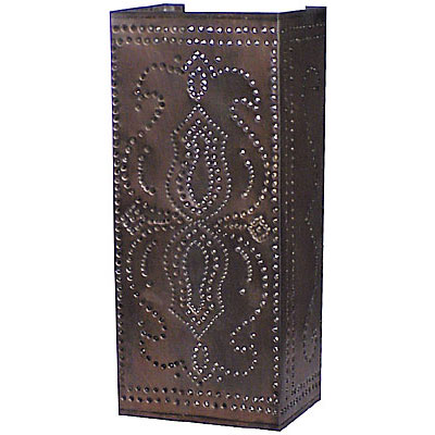 Slender Perforated Mexican Tin Wall Sconce