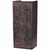 Slender Perforated Mexican Tin Wall Sconce