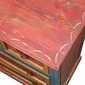 Small 4 Drawer Painted Wood Dresser - Red, Yellow and Blue