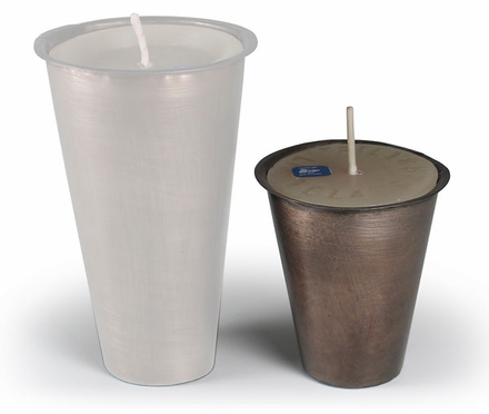 Small Aged Tin Inserts for Sugar Mold Candle Holders