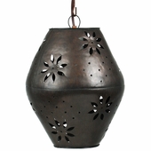 Small Aged Tin Margarita Hanging Light Fixture