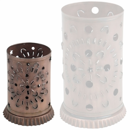 Small Aged Tin Mexican Luminaria - Set of 2