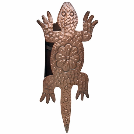 Small Aged Tin Mimbres Lizard Candle Sconce