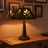 Small Aged Tin Taper Lamp with Cactus Shade