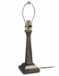 Small Aged Tin Taper Lamp with Cactus Shade