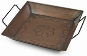 Small Aged Tin Vanity Tray - Set of Two