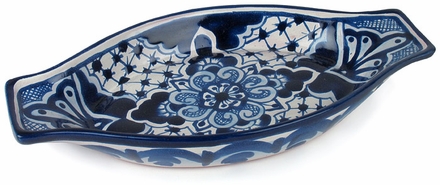 Small Blue & White Talavera Tapa Dish