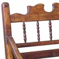 Small Carved Rustic Stained Wood Bench