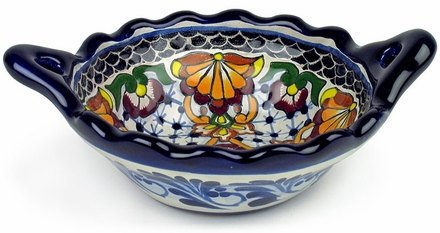 Small Cazuela Bowl - Talavera Rosario Pattern