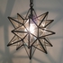 Small Clear Star Hanging Light Fixture - 12