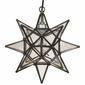Small Clear Star Hanging Light Fixture - 12
