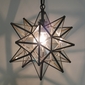 Small Clear Star Hanging Light Fixture - 12