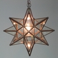 Small Copper Star Light Fixture