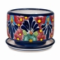 Small Cylindrical Talavera Flower Pot
