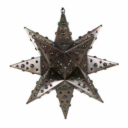 Small Elegant Tin Star Light With Marbles 14