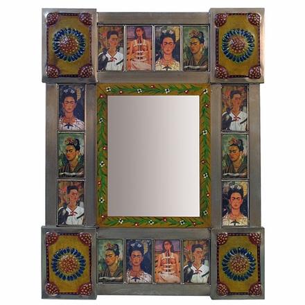 Small Frida Kahlo Folk Art Mirror